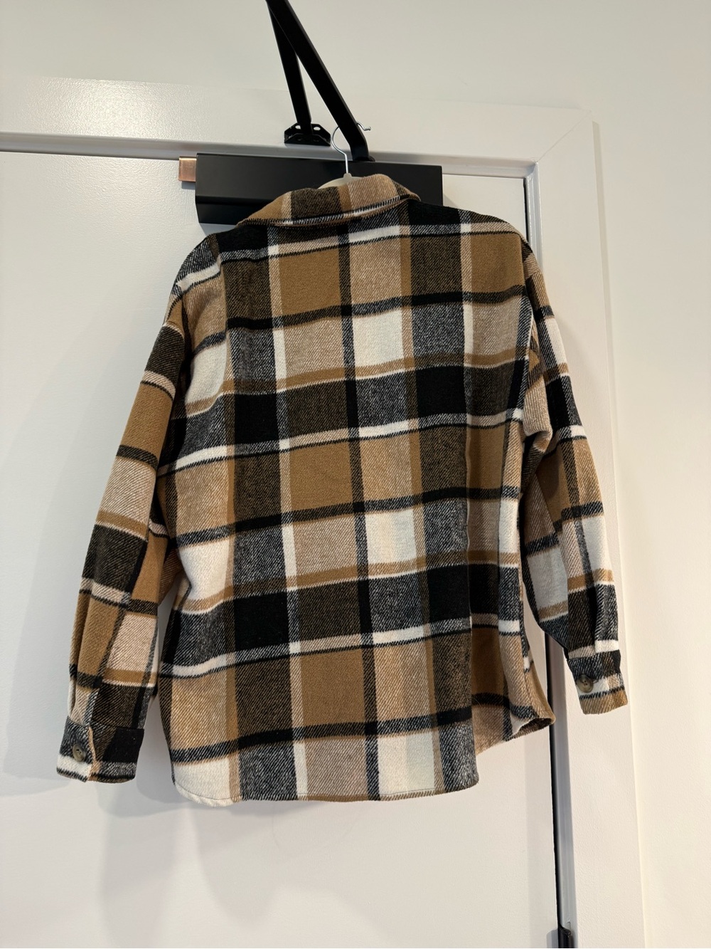 Plaid Button-Up Shacket - Picture 3 of 4